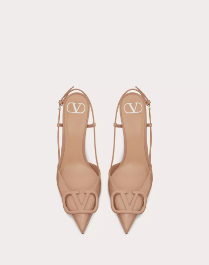 VLOGO SIGNATURE PATENT LEATHER SLINGBACK PUMP 80MM / 3.15 IN.